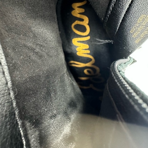 Sam Edelman size 5 black ankle boots‎ booties fringe studded side zip Bernie - Picture 8 of 11